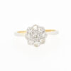 Antique Gold & Platinum Diamond Daisy Ring