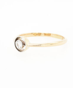 Antique 18ct Gold Diamond Target Ring