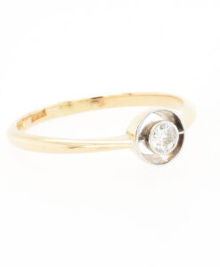 Antique 18ct Gold Diamond Target Ring