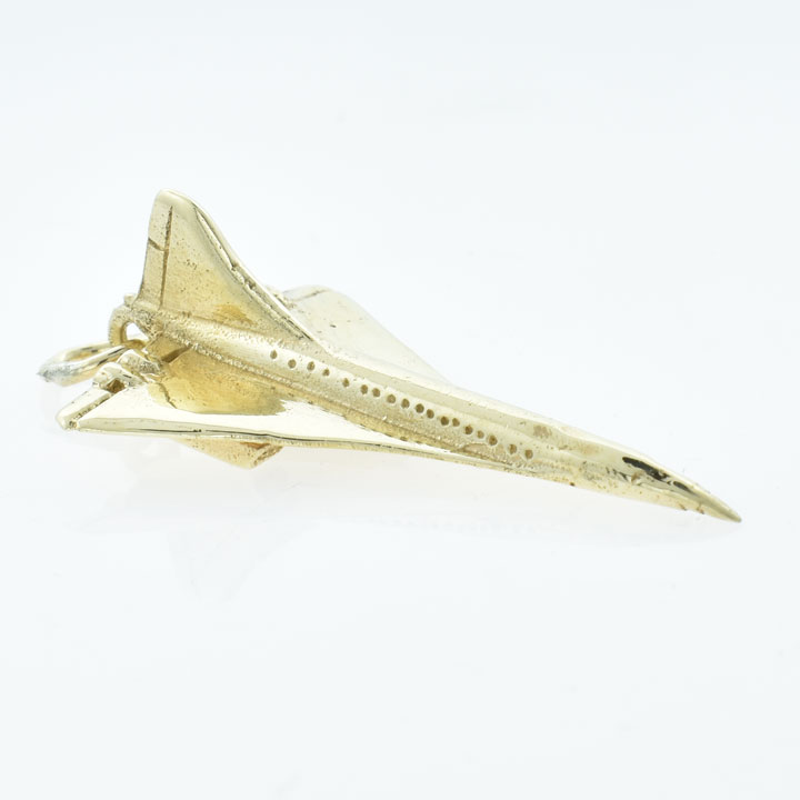 Vintage 9ct Gold Opening Concorde Charm