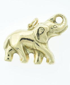 Vintage 9ct Gold Elephant Pendant by Georg Jensen