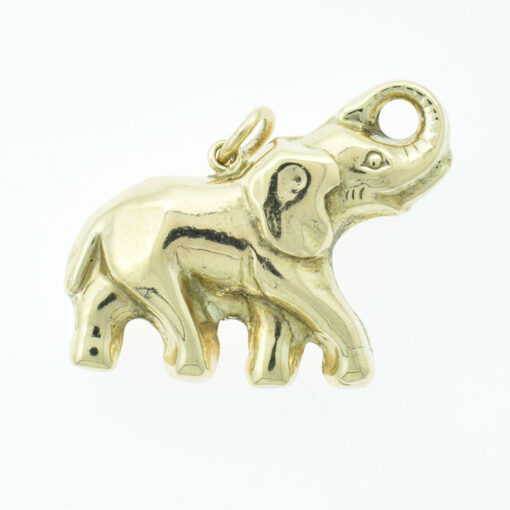 Vintage 9ct Gold Elephant Pendant by Georg Jensen
