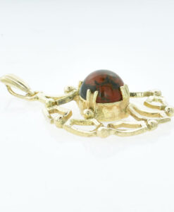 9ct Gold Moss Agate Pendant