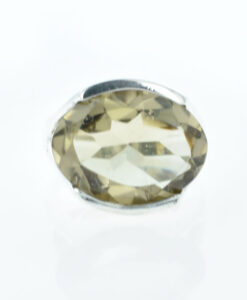 Vintage Sterling Silver Smokey Quartz Ring