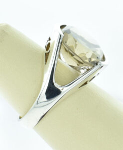 Vintage Sterling Silver Smokey Quartz Ring