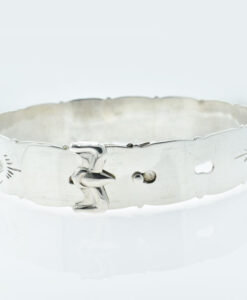 Vintage Rose Gold and Sterling Silver Scottish Bangle