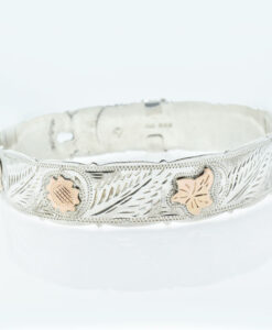 Rose Gold and Sterling Silver Scottish Bangle