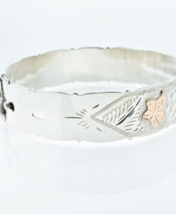 Rose Gold and Sterling Silver Scottish Bangle