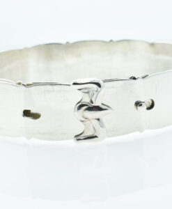 Vintage Rose Gold and Sterling Silver Bangle