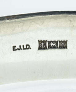 Vintage Half Engraved Sterling Silver Bangle Dated 1973