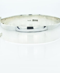 Vintage Engraved Sterling Silver Bangle Dated 1973