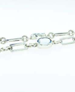 Sterling Silver Blue Topaz Bracelet