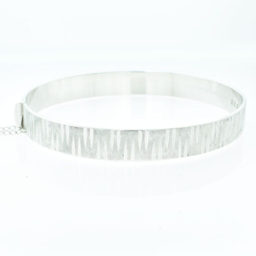 Vintage Sterling Silver Round Bangle Dated 1975