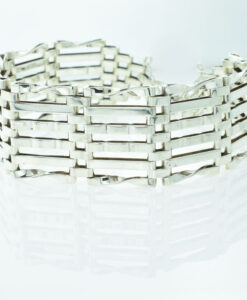 Vintage Sterling Silver Six Bar Gate Bracelet