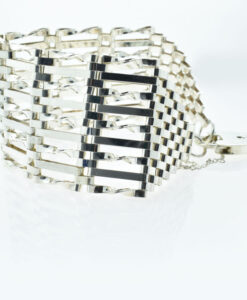 Vintage Silver Nine Bar Gate Bracelet