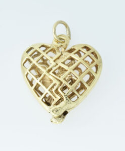 Vintage 9ct Gold Opening Love Heart Pendant