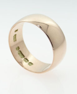 Antique 9ct Rose Gold 8mm Wedding Ring
