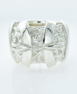 Gent's Sterling Silver Buckle Ring 42.1g