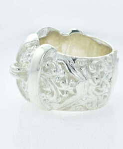 Gent's Sterling Silver Buckle Ring