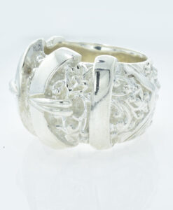Gent's Sterling Silver Buckle Ring 42.1g