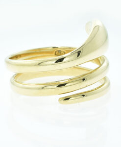 Antique 18ct Gold Diamond Snake Ring c1900