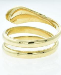 Antique Gold Diamond Snake Ring