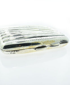 Antique Sterling Silver Ribbed Cigarette Case