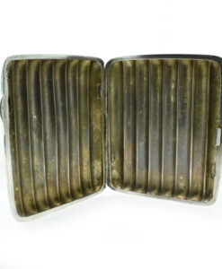 Antique Sterling Silver Ribbed Cigarette Case 1908