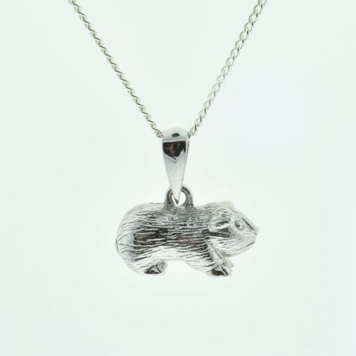 Solid 925 Sterling Silver Guinea Pig Pendant Necklace