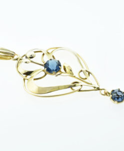 9ct Gold Blue Stone Pendant