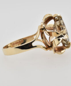 Vintage 9ct Gold Smokey Quartz Ring