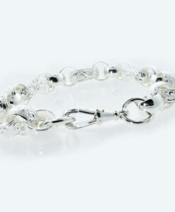 Gents solid silver Gypsy link bracelet