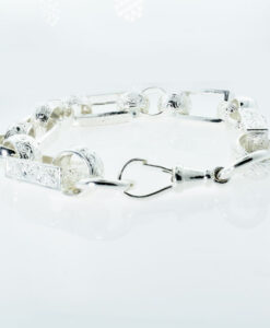 GENTS SOLID SILVER GYPSY LINK BRACELET