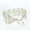 Vintage Seven Bar Sterling Silver Gate Bracelet