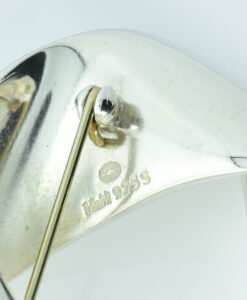 Vintage Georg Jensen Silver Folded Ribbon Brooch