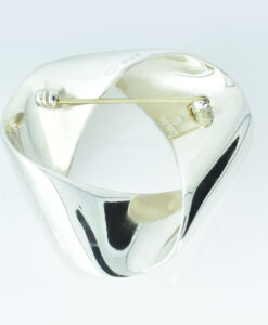 Vintage Georg Jensen Silver Folded Ribbon Brooch