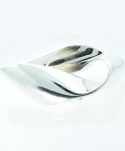 Vintage Georg Jensen Silver Folded Ribbon Brooch