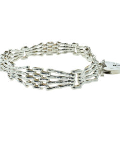 Vintage Sterling Silver Bow Gate Bracelet