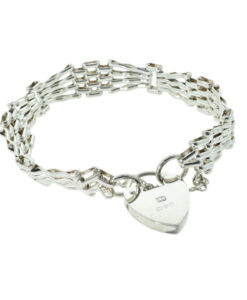 Vintage Sterling Silver Bow Gate Bracelet