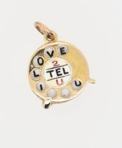 9ct Gold I LOVE YOU Telephone Charm by Georg Jensen