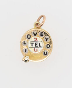 9ct Gold I LOVE YOU Telephone Charm by Georg Jensen