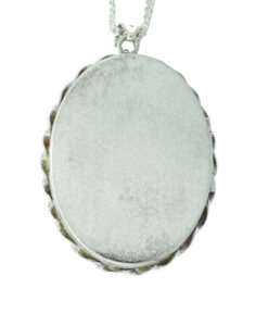 Vintage Sterling Silver Cameo Locket with Chain