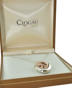 CLOGAU Tree of Life Silver and 9ct Rose Gold Oval Locket