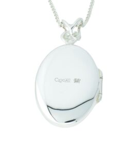 CLOGAU Tree of Life Silver and 9ct Rose Gold Oval Locket