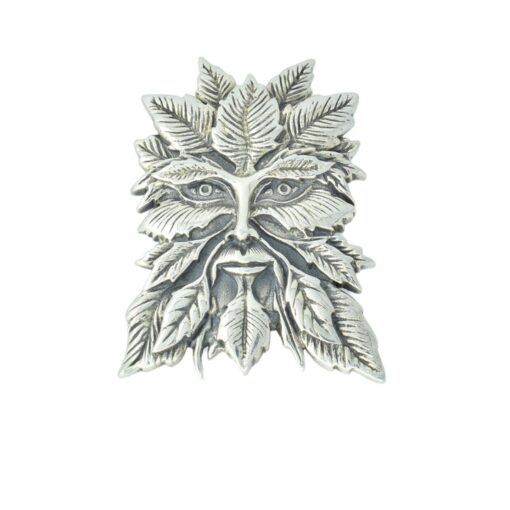 Green Man Pendant in Sterling Silver