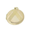 antique 9ct Rose Gold Round Engraved Locket