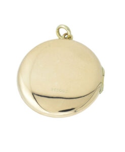antique 9ct Rose Gold Round Engraved Locket