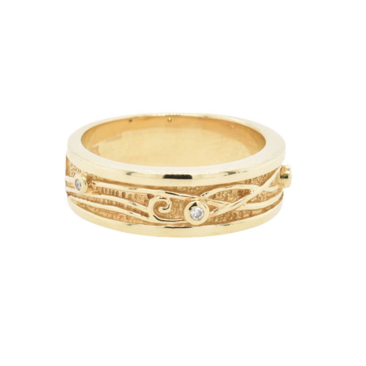 Clogau 9ct Gold Diamond Band Ring The Jewellery Warehouse
