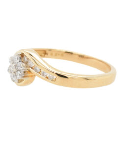 18ct Yellow Gold 0.25ct Diamond Cluster Ring
