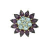 9ct Gold Aquamarine and Almandine Garnet Cluster Ring